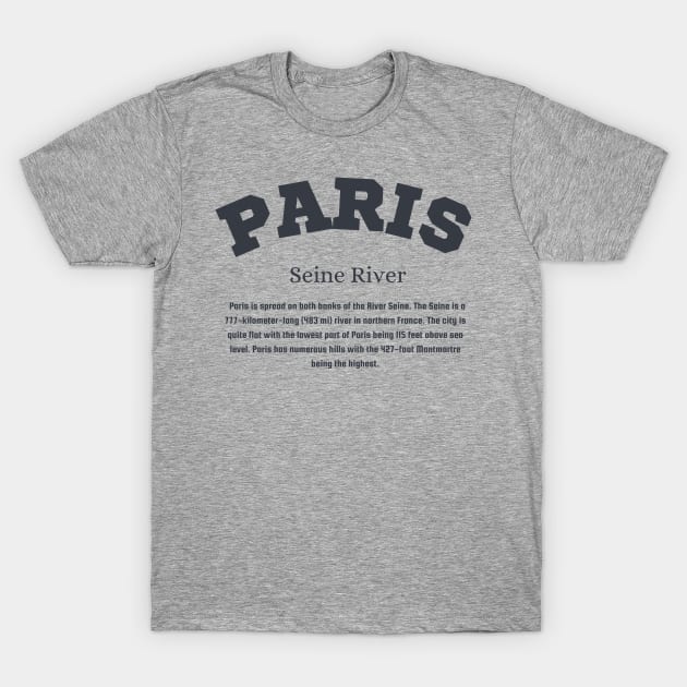 PARIS Seine River T-Shirt by FashionPulse